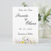 Frühlingsblüten-Hochzeit Save The Date (Stehend Vorderseite)
