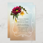 Frühlingsblüten Hochzeitsessen Probe Einladung (Vorne/Hinten)