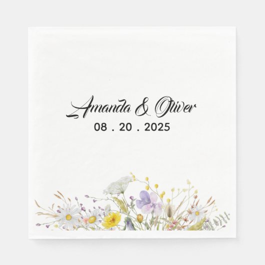 Frühlingsblüten-Hochzeitshandtücher Serviette (Vorderseite)