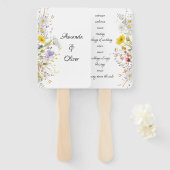 Frühlingsblüten-Hochzeitsprogramm-Handfächer Fächer (Vorne und Hinten)