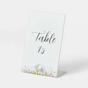 Frühlingsblüten-Hochzeitstischnummern Sockelschild