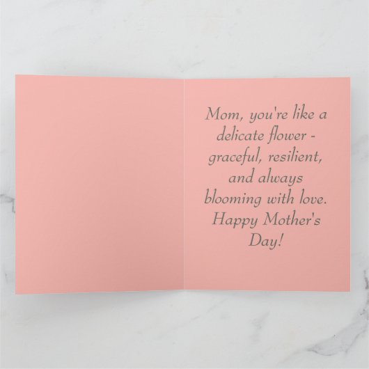 Frühlingsblüten in Robins Ei-Blau Karte (Innenseite)