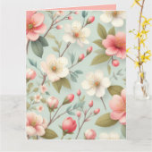 Frühlingsblüten in Robins Ei-Blau Karte (Gelbe Blume)