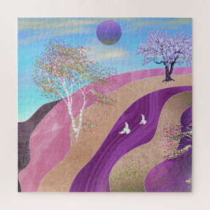 Frühlingsblüten Landschaft Puzzle