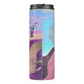 Frühlingsblüten Landschaft Thermosbecher (Rückseite)