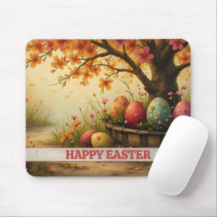 Frühlingsblüten-Magie mit Oster-Ei-Pracht Mousepad