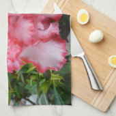 Frühlingsblüten mit doppeltem Rot und weißem Azale Geschirrtuch (Viertel Falte)