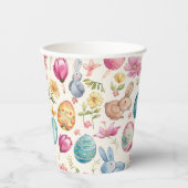 Frühlingsblüten-Ostern 6 Pappbecher (Vorderseite)