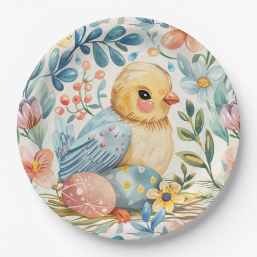 Frühlingsblüten Ostern 7 Pappteller (Vorderseite)