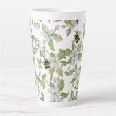 Frühlingsblüten und Hummeln Milchtasse (Vorderseite)