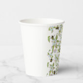 Frühlingsblüten und Hummeln Pappbecher (Rechts)