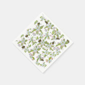 Frühlingsblüten und Hummeln Serviette (Ecke)