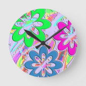 Frühlingsblüten von Pastell Runde Wanduhr (Vorderseite)