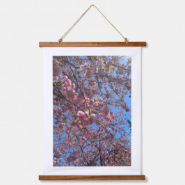 Frühlingsblüten Wandteppich Mit Holzrahmen