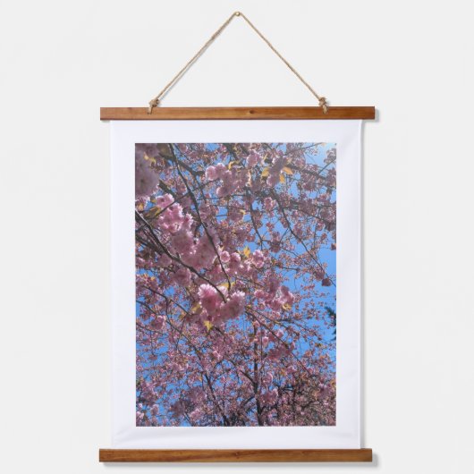 Frühlingsblüten Wandteppich Mit Holzrahmen (Vorderseite)