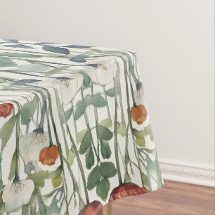 Frühlingsblüten Wasserfarben Kunst Tischdecke