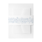 Frühlingsblüten Weinschmetterlinge Blaue Hochzeit Einladungsbanderole (Vorderseite Beispiel)