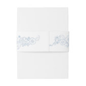 Frühlingsblüten Weinschmetterlinge Blaue Hochzeit Einladungsbanderole (Rückseitenbeispiel)