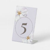 Frühlingsblüten, weiße Blume Tischnummer Sockelschild (Vorderseite)