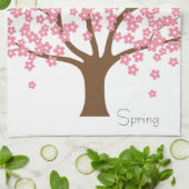 Frühlingsblütenbaum Geschirrtuch (Gefaltet)