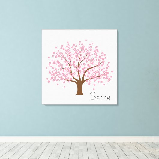 Frühlingsblütenbaum Leinwanddruck (Insitu (Holzboden))
