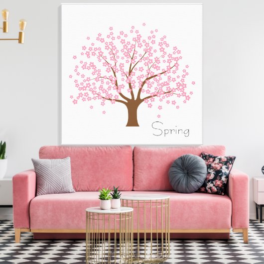 Frühlingsblütenbaum Leinwanddruck (Insitu (Wohnzimmer))