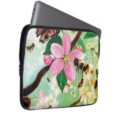 Frühlingsblütenbaum mit Bienen Laptopschutzhülle (Vorne Rechts)