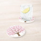 Frühlingsblütenbaum Sandstein Untersetzer (Seite)