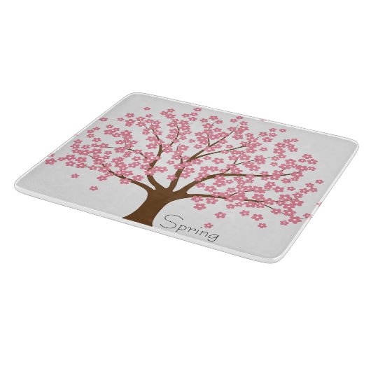 Frühlingsblütenbaum Schneidebrett (Ecke)