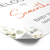 Frühlingsblütendusche Begrüßung Poster (Ecke)