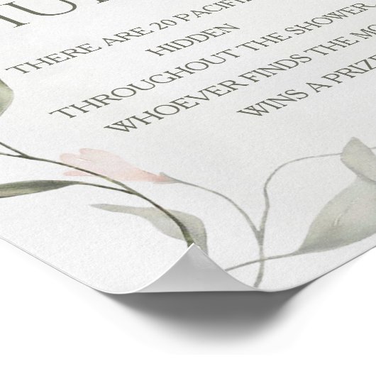 Frühlingsblütendusche Blume Schnuller Jagd Poster (Ecke)