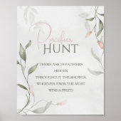 Frühlingsblütendusche Blume Schnuller Jagd Poster (Vorne)