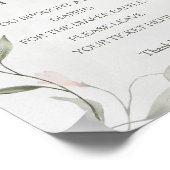 Frühlingsblütendusche Blume Windelwanne Poster (Ecke)