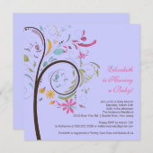 Frühlingsblütendusche Einladung (Vorne/Hinten)