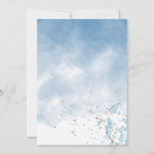 Frühlingsblütenelegante Babydusche Einladung (Rückseite)