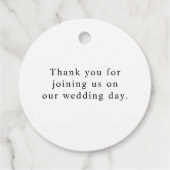 Frühlingsblütenelegante Hochzeit Geschenkanhänger (Rückseite)