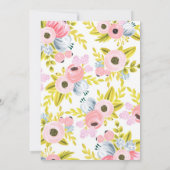 Frühlingsblütenfarbe Blumenzwiebeleinladung Einladung (Rückseite)