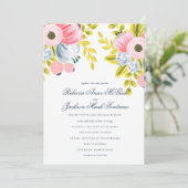 Frühlingsblütenfarbe Blumenzwiebeleinladung Einladung (Stehend Vorderseite)