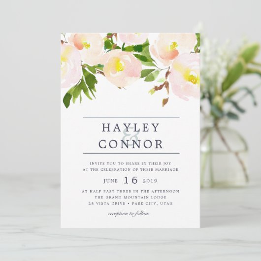 Frühlingsblütenfarbe Blumenzwiebeln Einladung (Stehend Vorderseite)