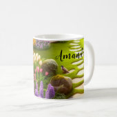Frühlingsblütengarten Personalisiert Kaffee Kaffeetasse (VorderseiteRechts)