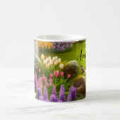 Frühlingsblütengarten Personalisiert Kaffee Kaffeetasse (Mittel)