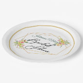 Frühlingsblütenpapier-Teller Pappteller (Schrägansicht)