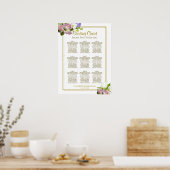 Frühlingsblütenpastel 9 Tabelle Hochzeitstabelle Poster (Küche)