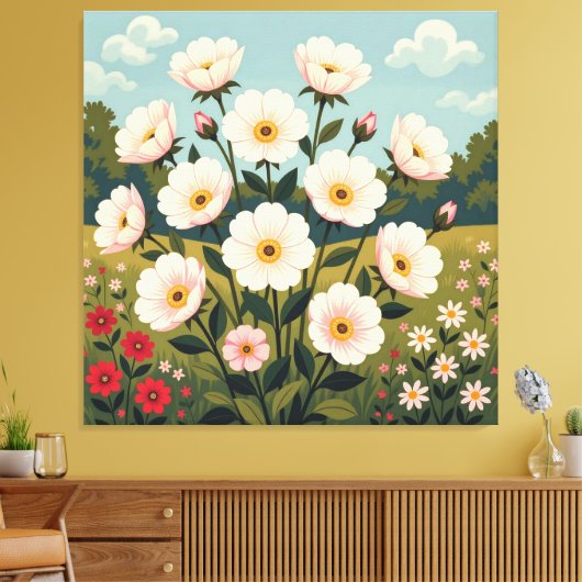 Frühlingsblütenpracht leinwanddruck (Insitu (Wohnzimmer))