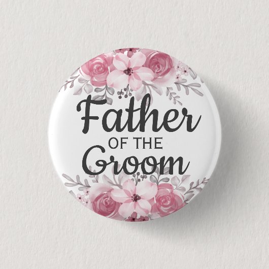 Frühlingsblütenvater der Groomschaltfläche Button (Vorderseite)