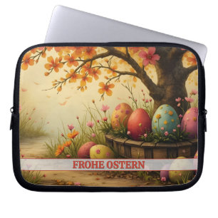Frühlingsblütenzauber mit Ostereierpracht Laptopschutzhülle