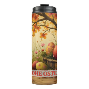 Frühlingsblütenzauber mit Ostereierpracht Thermosbecher