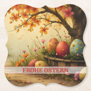 Frühlingsblütenzauber mit Ostereierpracht Untersetzer
