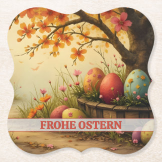 Frühlingsblütenzauber mit Ostereierpracht Untersetzer