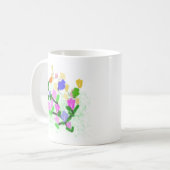 Frühlingsblütenzweig mit Vögeln Kaffeetasse (Vorderseite Links)